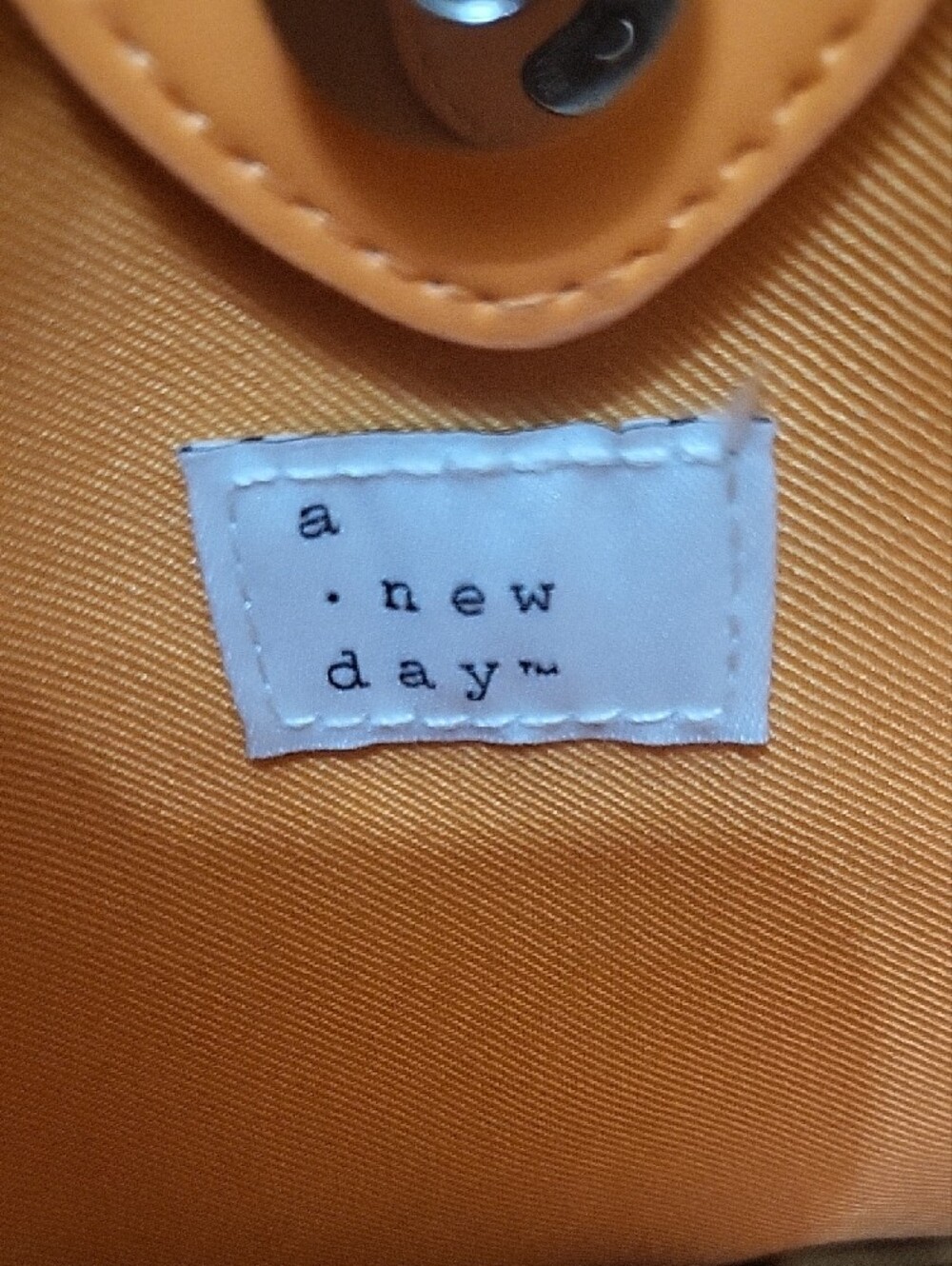 A New Day Orange Woven Faux Leather Crossbody Shoulder Bag - Picture 12 of 15